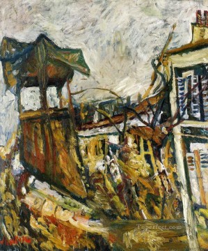 チャイム・スーティン Painting - パリ郊外のチャイム・スーティン
